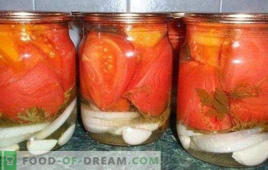 Pomodori con fette di aglio - una soluzione semplice per una preparazione gustosa per un uso futuro. Varie ricette per la preparazione di pomodori in spicchi d'aglio
