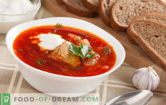 Borsch: una ricetta classica con la carne è il sogno di un uomo! Condividiamo le vecchie ricette del classico borscht con carne