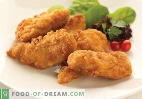 Pollo fritto: le migliori ricette. Come cucinare correttamente e gustoso pollo in pastella.