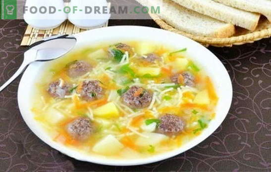 Zuppa con polpette e pasta - fare un pranzo delizioso è semplice! Le migliori ricette per zuppe con polpette e noodles