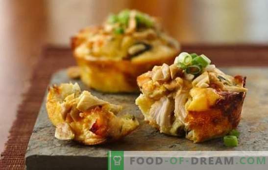 Muffin di pollo - polpette succose! Ricette originali di muffin di pollo per un tavolo festivo e quotidiano