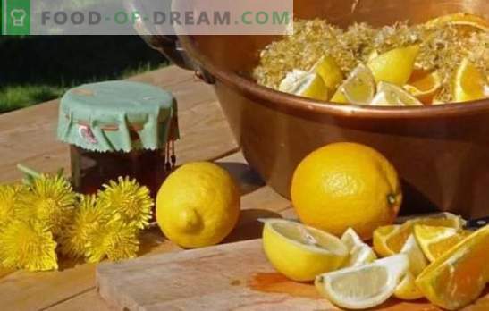 Confettura di tarassaco al limone: un'utile dolcezza! Varianti di marmellata di tarassaco con limone, mandarino, menta, mela, melograno