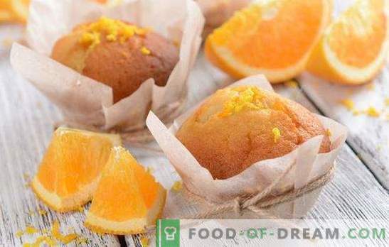 muffin arancioni - rallegrare! Ricette di muffin arancioni profumati, teneri, dolci e ariosi