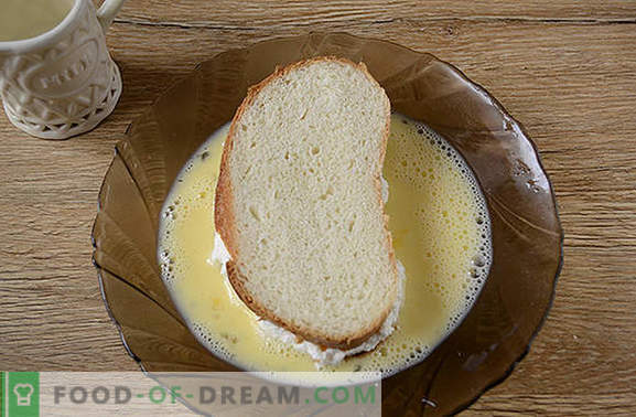 Crostini con ricotta - un approccio creativo alla colazione! Una versione veloce di una ciambella di ricotta o cheesecake: crostini fritti con ricotta