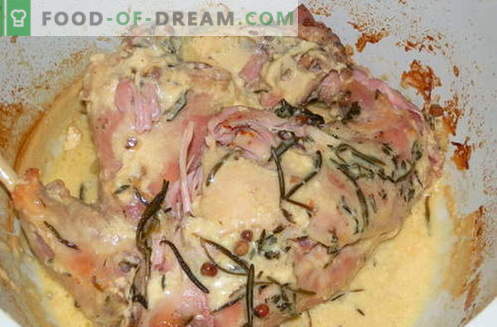 Coniglio brasato - le migliori ricette. Come cucinare correttamente e gustoso coniglio brasato.