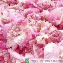 Petali rosa in zucchero