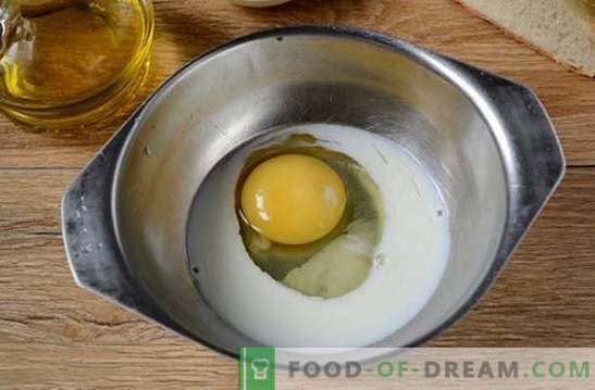 Crostini con latte in un uovo: merenda in cinque minuti! Come cucinare i crostini con il latte in un uovo: una foto-ricetta passo-passo