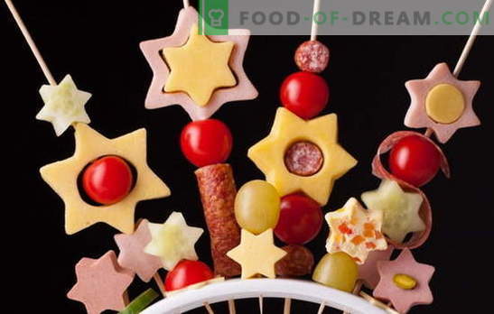 Canape per bambini - divertenti fuochi d'artificio sul tavolo! Ricette per tartine in miniatura panini per bambini: dolci e salati