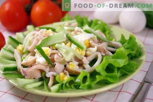 Insalate di calamari - le migliori ricette. Come cucinare correttamente e gustose insalate di calamari.