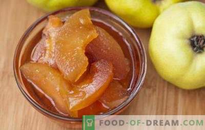 Kutina jam - odličen okus! Recepti različnih džemov kutin: naravno, s citrusi, jabolki, orehi, medom