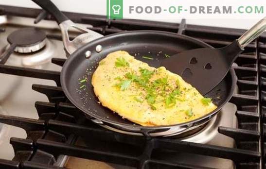 Omelette con latte in padella - ricette facili e veloci. Come cucinare una frittata con il latte in una padella con salsiccia, formaggio, verdure