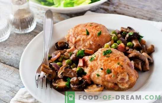 Pollo con funghi in una pentola a cottura lenta - la combinazione perfetta. Le migliori ricette di pollo con funghi in un fornello lento: farcito, julienne, ecc.
