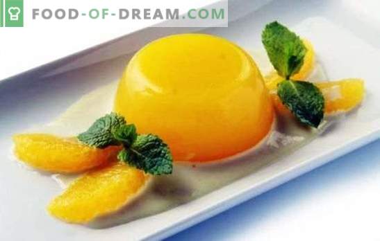 Jelly with orange è un dessert leggero e salutare. Come cucinare la gelatina con le arance e le ricette con lui