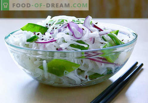 Insalate daikon - cinque migliori ricette. Come cucinare correttamente e gustose insalate dai daikon.