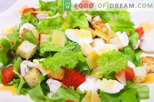 Insalata Caesar - le giuste ricette e ingredienti. Come cucinare la salsa (condimento) per l'insalata 