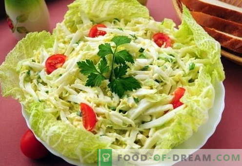 insalata di cavolo cinese - le migliori ricette. Come correttamente e gustosa insalata di cavolo cinese cotta.