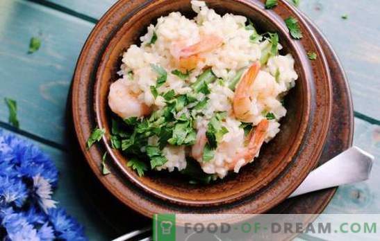 Risotto: una ricetta passo-passo per un delizioso piatto di riso. Risotto alla cottura con funghi, frutti di mare, legumi e ricette passo-passo.