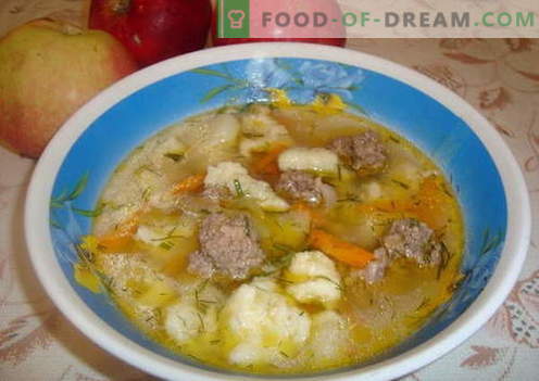 Zuppa di gnocchi - le migliori ricette. Come cucinare correttamente e gustoso zuppa con gnocchi.