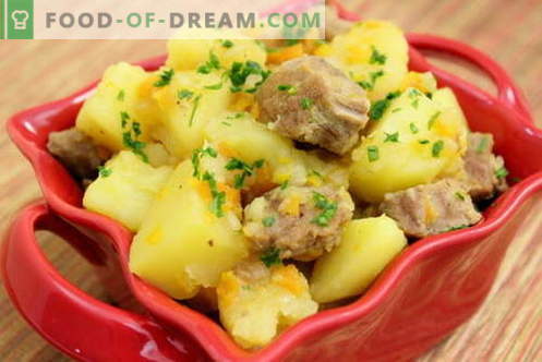 Patate con carne in pentola a cottura lenta - le migliori ricette. Come cucinare correttamente e gustoso patate con carne in un fornello lento.