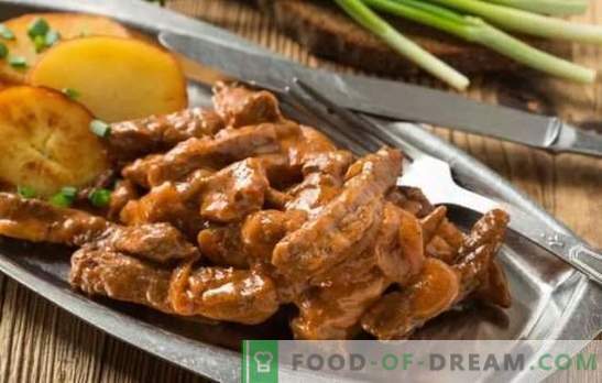 Filetto alla Stroganoff: una ricetta di carne classica. I segreti della carne alla Stroganoff della carne: opzioni classiche e diverse