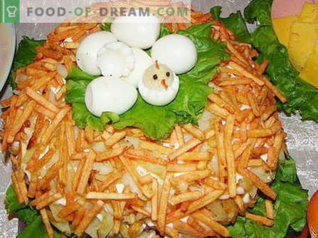 Insalata di galli cedroni - le migliori ricette. Come preparare correttamente e deliziosamente un nido d'insalata.
