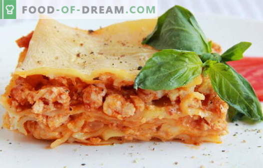 Lasagna al pollo - le migliori ricette. Come cucinare correttamente e gustoso lasagne con pollo.