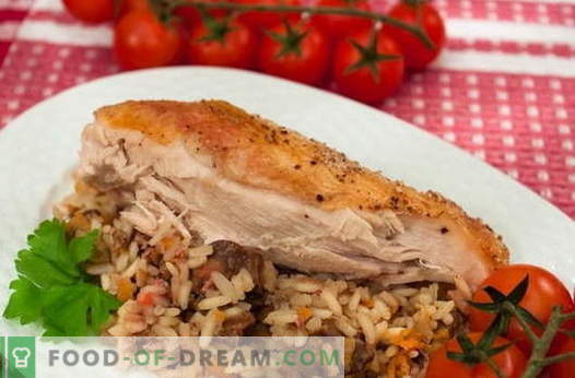 pollo ripieno di riso - le migliori ricette. Come cucinare correttamente e gustoso pollo ripieno di riso.
