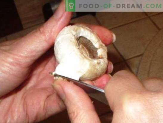 Come pulire champignons: per bollire, friggere, marinare. I funghi pranzi puliti prima della cottura e perché?