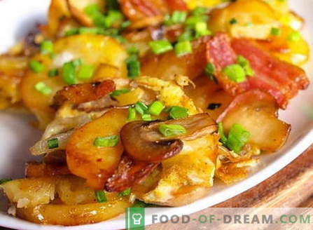 Patate con funghi - le migliori ricette. Come cucinare correttamente e gustoso patate con funghi.