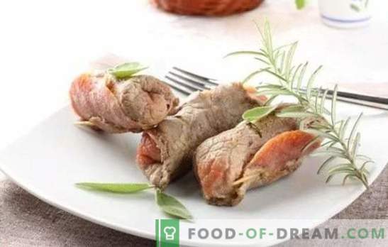 Gli involtini di carne di maiale sono un colorato piatto festivo. Le ricette più interessanti di deliziosi involtini di carne di maiale