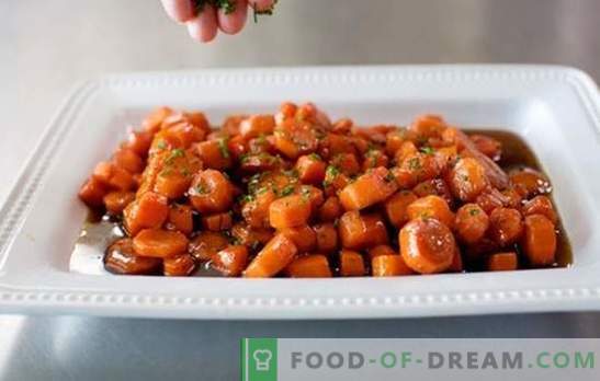 Insalata di carote fritte - deliziosa! Ricette di insalata di carote fritte con cavolo cinese, patatine, lingua, funghi