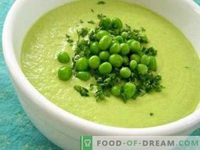 Zuppa di crema di piselli verdi