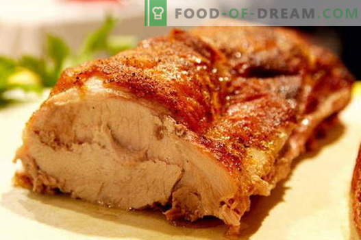 Pork bakad i ugnen - de bästa recepten. Hur till rätt och gott köksfläsk i ugnen.